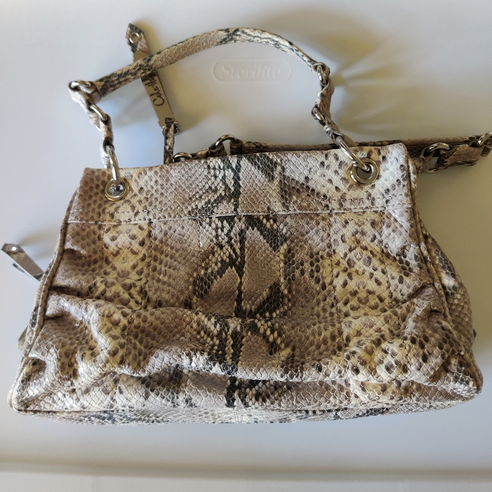 Cole Haan exotic skin (snake?) Handbag.